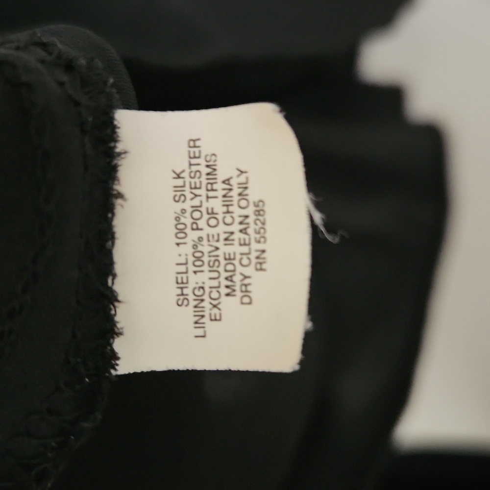 Sexy Y2K 100%Silk Black Waist Defined Size Medium Sexy Flirty Feminine Whimsical - Picture 12 of 12